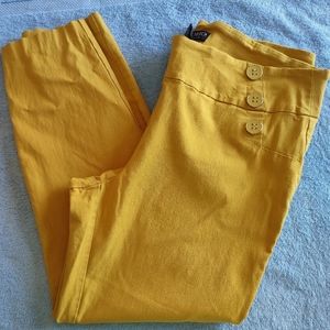 Soho Women's Gold Color Cropped Pants Size XL